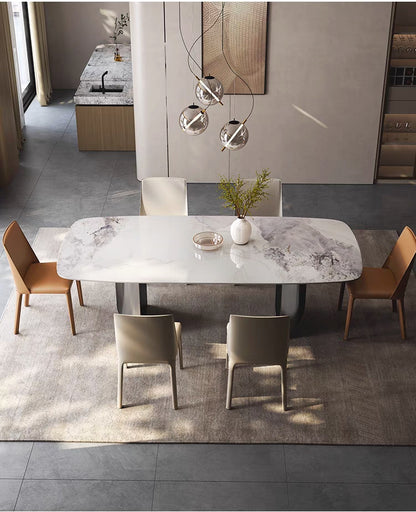 欣家居 義式輕奢 設計師新款 潘多拉岩板餐桌