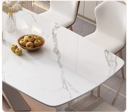 欣家居 義式輕奢 現代高級感 交叉臺 潘多拉岩板餐桌