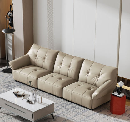 欣家居 義式現代風 簡約時尚 直排沙發 真皮沙發LPS0474BB