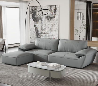 欣家居 義式現代風 簡約時尚 直排沙發 真皮沙發LPS0617