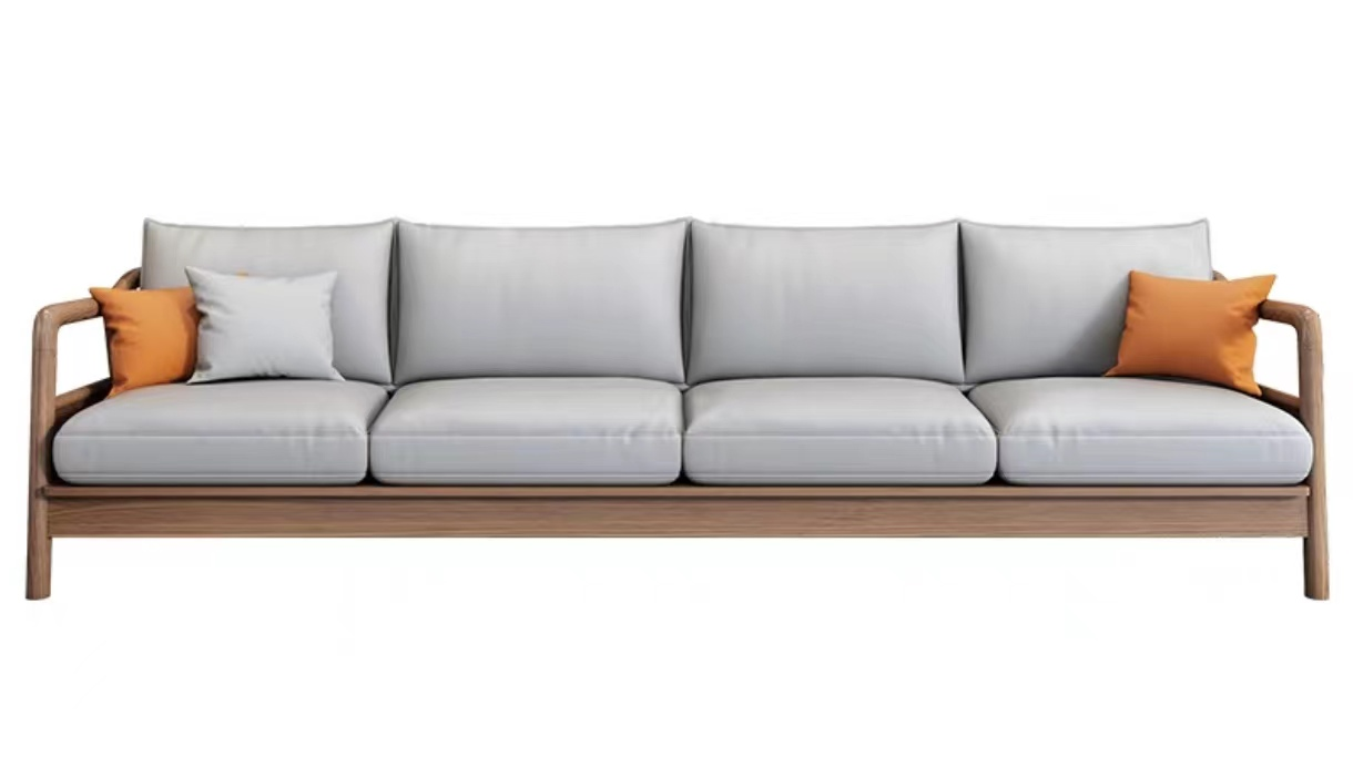 欣家居 北歐風 科技佈/棉麻佈 小戶型客廳 實木沙發YLS13