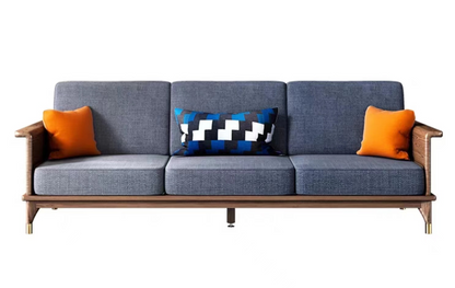 欣家居 北歐風白蠟木實木 小戶型沙發 原木沙發 日式風YLS05