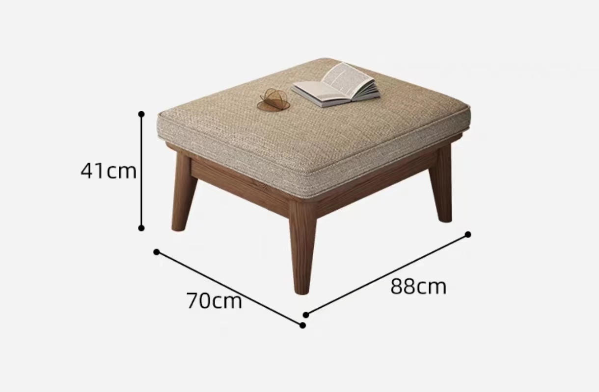 欣家居 北歐風白蠟木 棉麻佈/科技佈  小戶型客廳 實木沙發YLS19