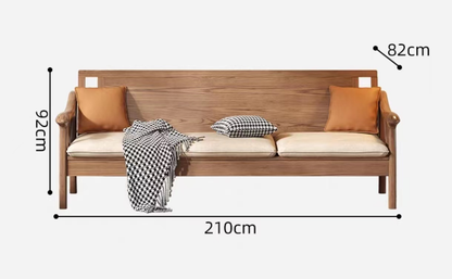 欣家居 北歐風 棉麻佈/科技佈  小戶型客廳 實木沙發YLS20