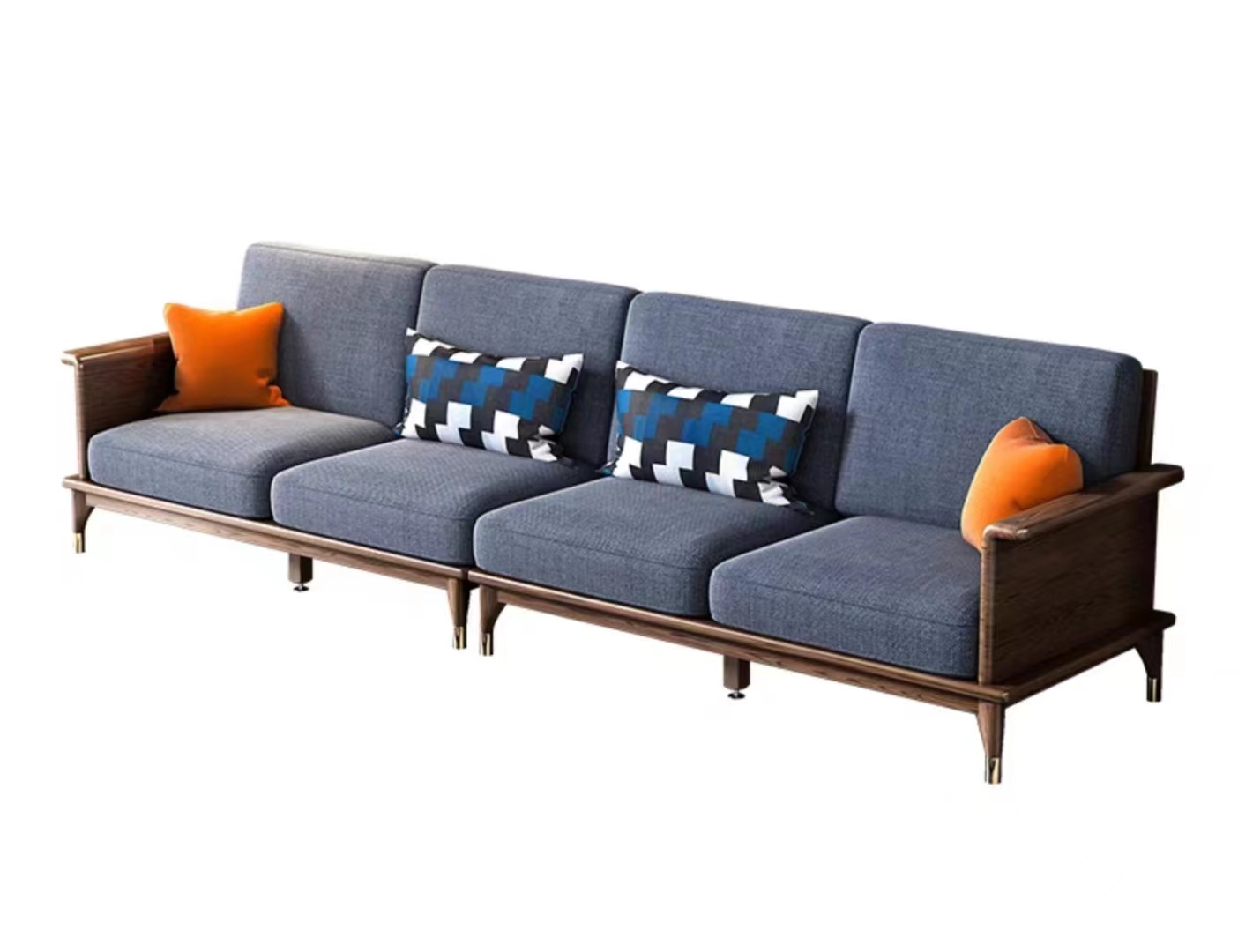 欣家居 北歐風白蠟木實木 小戶型沙發 原木沙發 日式風YLS05