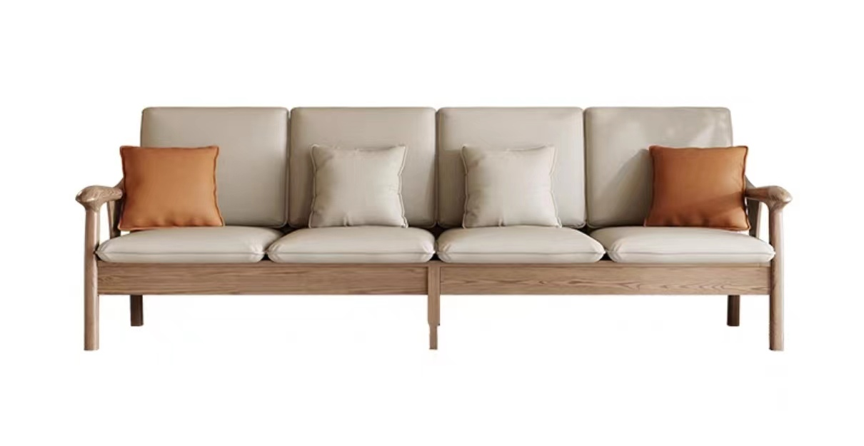 欣家居 北歐風 棉麻佈/科技佈  小戶型客廳 實木沙發YLS20