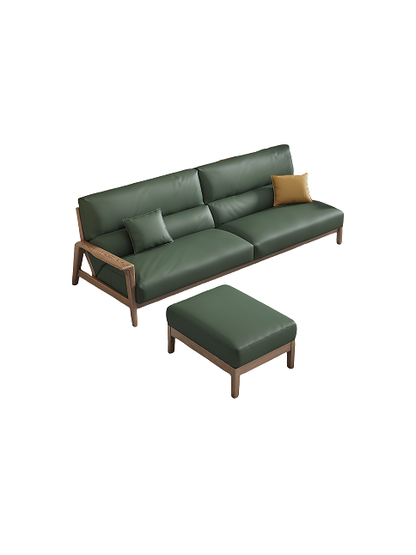 欣家居 北歐風白蠟木 棉麻佈/科技佈 小戶型客廳 實木沙發YLS29