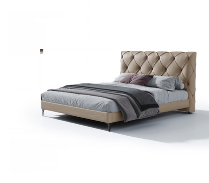 欣家居  實木框架 高回彈海綿 生態皮 塑料合金腳 大床 LPBX221FC