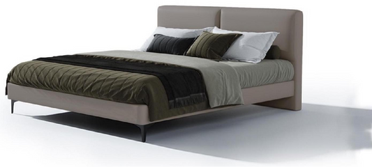 欣家居 實木框架 高回彈海綿 生態真皮皮 大床 LPBX229FA