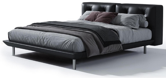 欣家居 實木框架 真皮 五金 不銹鋼腳 大床 LPBX238FD