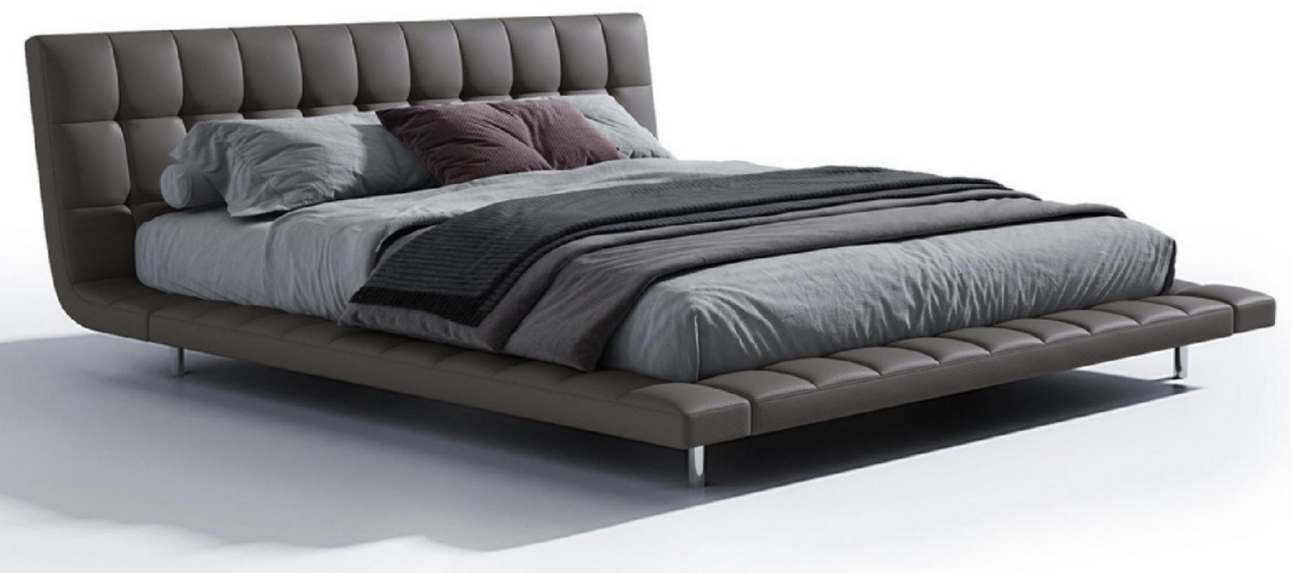 欣家居 實木框架 高回彈海綿 真皮 不銹鋼五金 大床 LPBX239FD