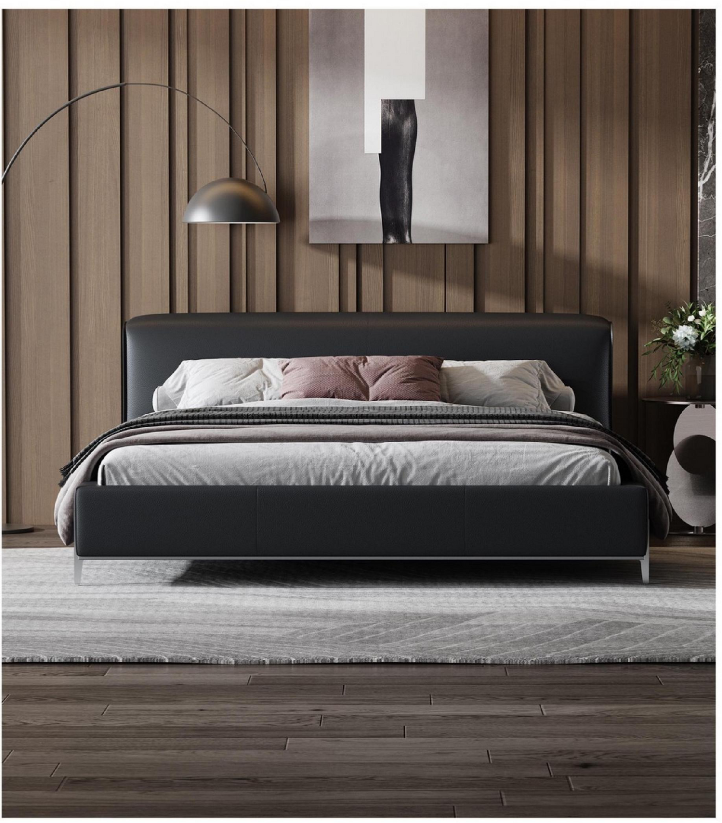 欣家居 實木 高回彈海綿 真皮 不銹鋼五金 LPBX241FD