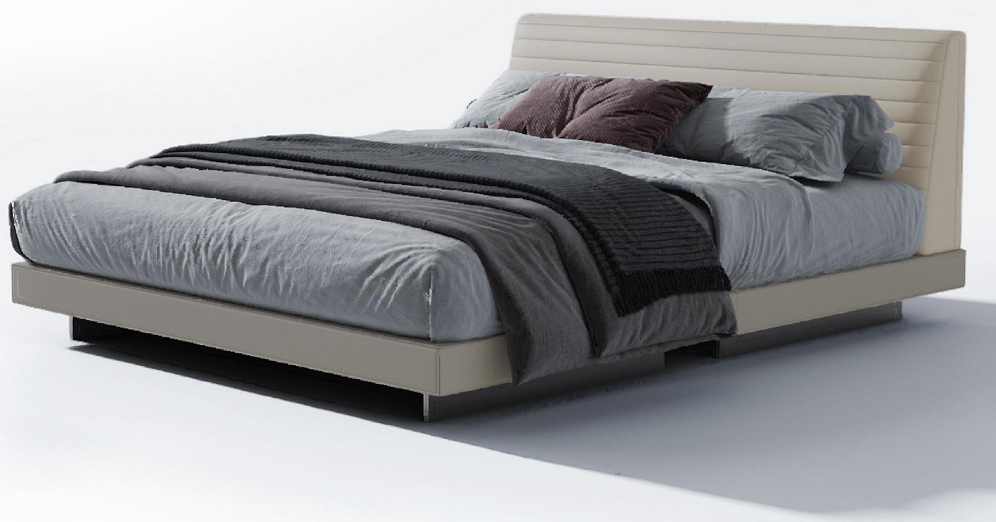 欣家居 實木 高回彈海綿 真皮 不銹鋼五金 防滑布 大床 LPBX243FD