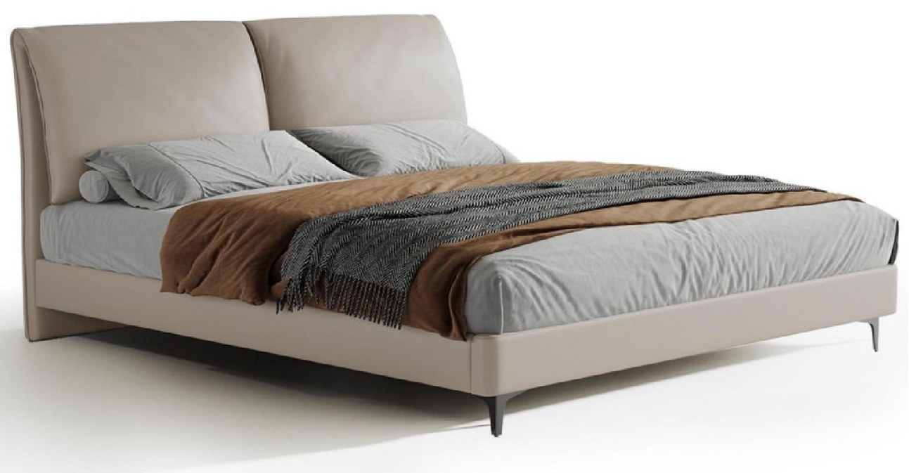 欣家居 實木框架 高回彈海綿 頭層真牛皮大床 LPBX268