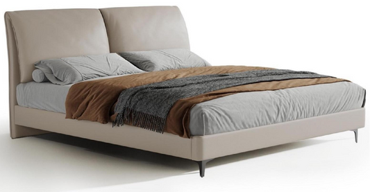 欣家居 實木框架 高回彈海綿 頭層真牛皮大床 LPBX268