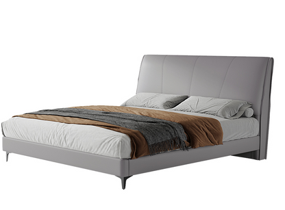 欣家居 實木 高回彈海綿 頭層真牛皮大床 LPBX296