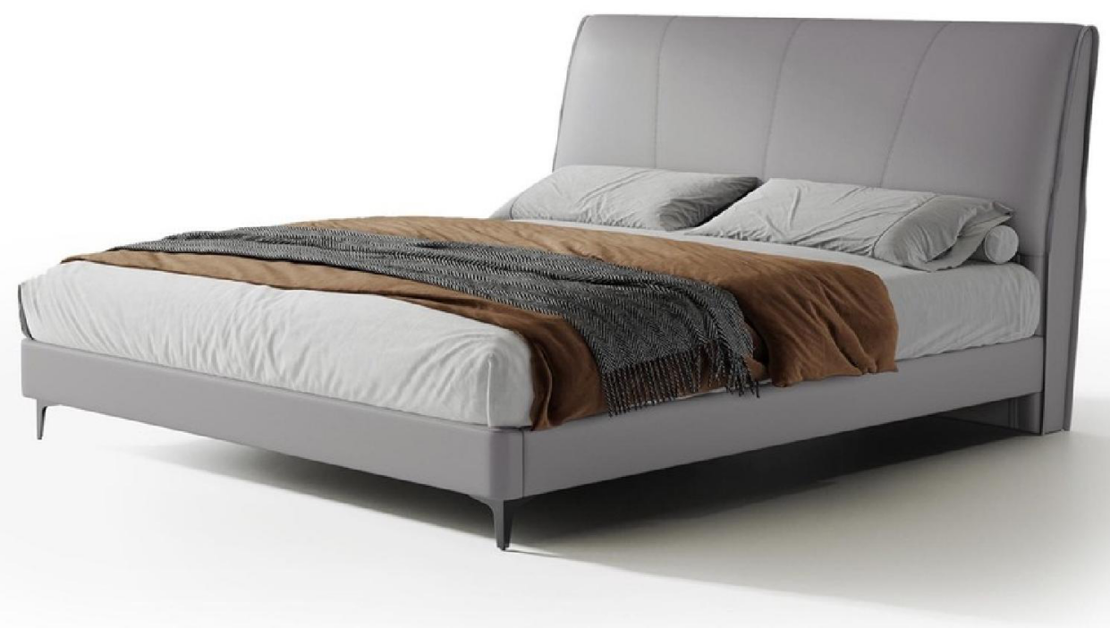 欣家居 實木 高回彈海綿 頭層真牛皮大床 LPBX296