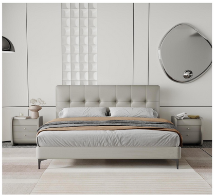 欣家居 實木 頭層牛皮 靜音排骨架 1.8米床 LPBX309