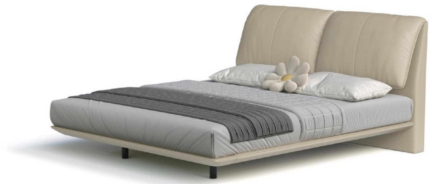 欣家居 實木 高回彈海綿 頭層真牛皮 含燈帶大床 LPBX343