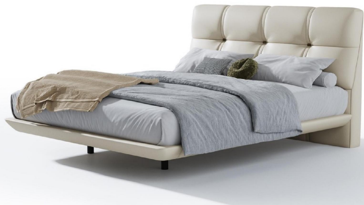 欣家居 實木 高回彈海綿 頭層真牛皮 含燈帶大床 LPBX345