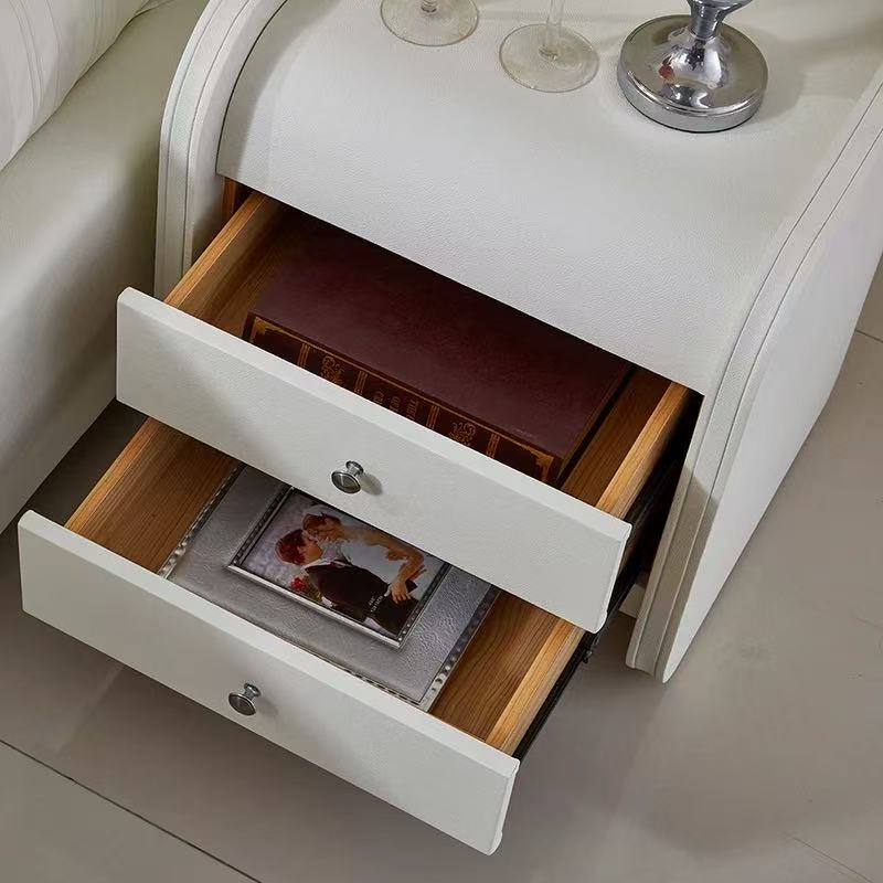 欣家居 中纖板 松木抽 仿皮 碳素鋼五金腳 床頭櫃 LPGN213