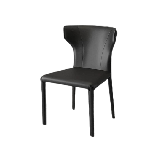 欣家居 意式極簡 設計師款 馬鞍皮餐椅 辦公Loft風 家用餐桌椅YX664