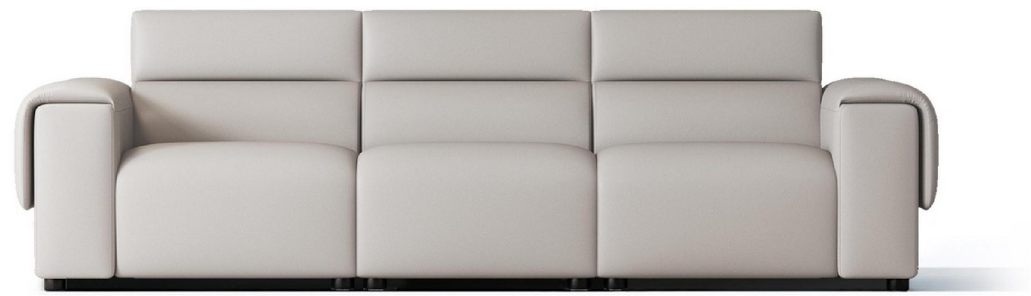 欣家居 實木 生態真皮 碳素鋼腳 四人位沙發 LPS0524FA