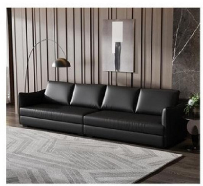 欣家居 實木 高密度海綿 真皮 合金 四人位沙發LPS0528FD