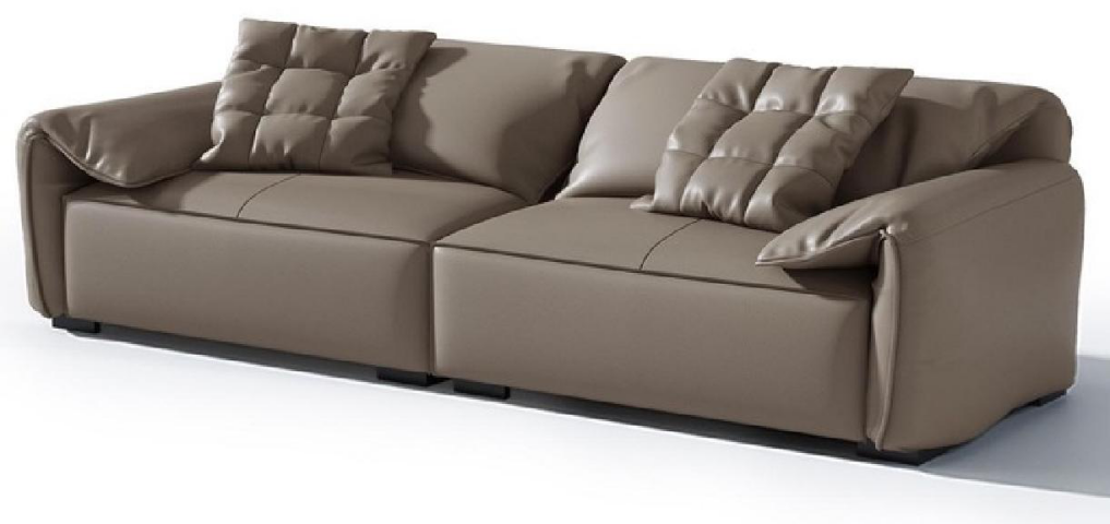 欣家居 實木 高回彈 海綿 生態皮 四人位沙發 LPS0531FC