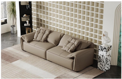 欣家居 實木 高回彈 海綿 生態皮 四人位沙發 LPS0531FC