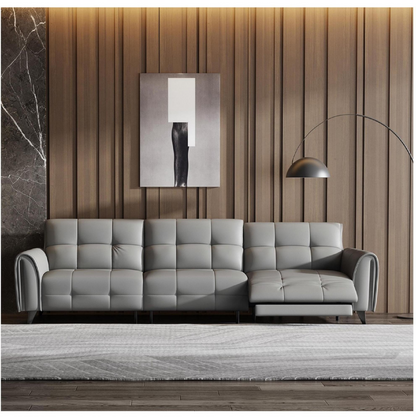 欣家居 實木框架（進口落葉松） 電動功能架 真皮 三人位沙發 LPS0538FC