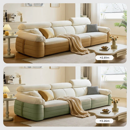 欣家居 實木 羽絨 雪尼爾布 超遷皮 四人位沙發 LPS0560