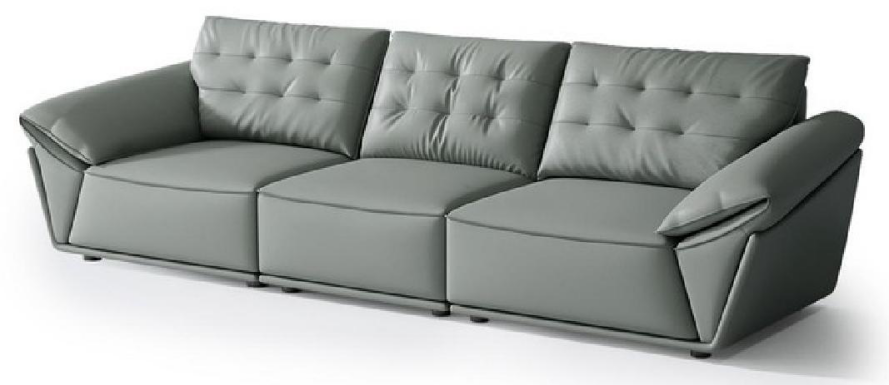 欣家居 實木 超纖皮 三人位沙發加腳踏 LPS0614