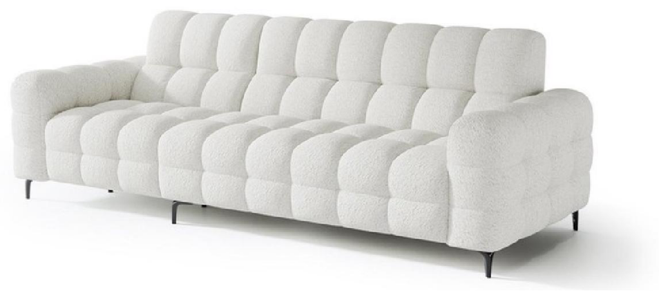 欣家居 泰迪絨質感布料 進口落葉松 功能四人位沙發（右電機）LPS0636