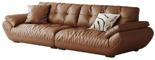 欣家居 實木真皮合金腳 四人位沙發 LPS0669