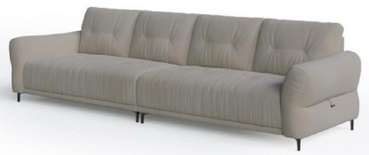 欣家居 頭層黃牛皮 落葉松實木沙發 LPS0775