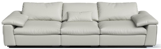 欣家居 實木 高密度海綿 生態真皮 碳素鋼 四人位沙發 LPS0710