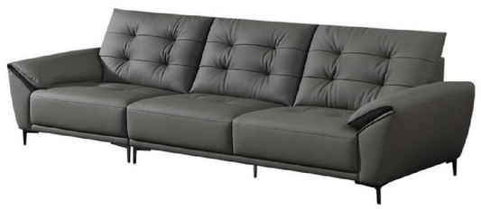 欣家居 頭層黃牛皮 落葉松實木沙發 LPS0798