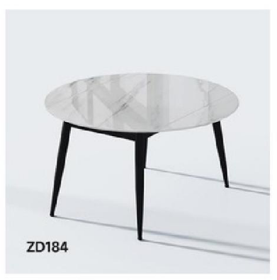 欣家居  亮光雪山白巖板 五金框架 五金腳 餐桌 LPZD184