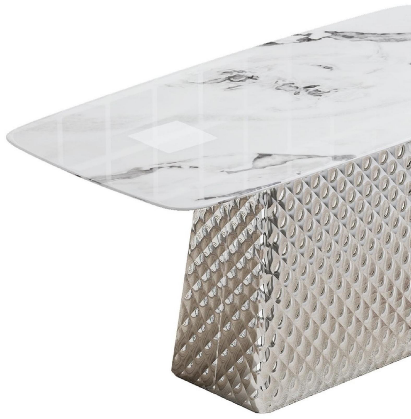 欣家居  超晶石 中纖板 201原色不銹鋼 餐桌 LPZD227FC