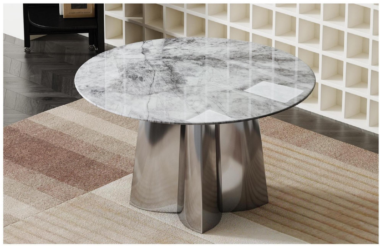 欣家居 小蘭寶超晶石 中纖板 201鏡面不銹鋼 餐桌 LPZD228FC