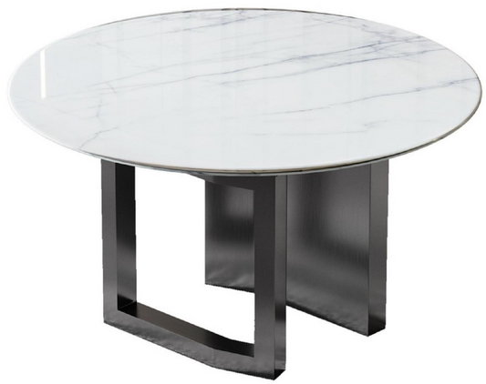 欣家居 威尼斯棕超晶石 中纖板 黑鈦拉絲 餐桌 LPZD233FD