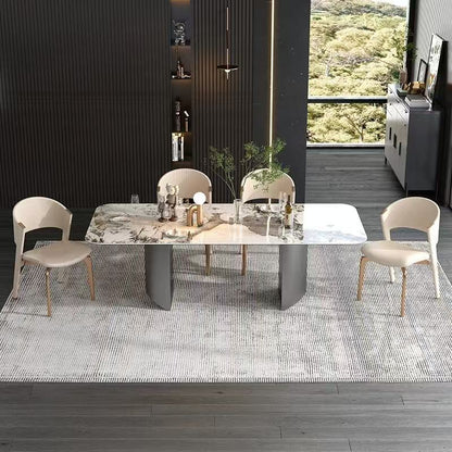 欣家居 碳素鋼五金腳 巖板 餐桌 LPZD235FA