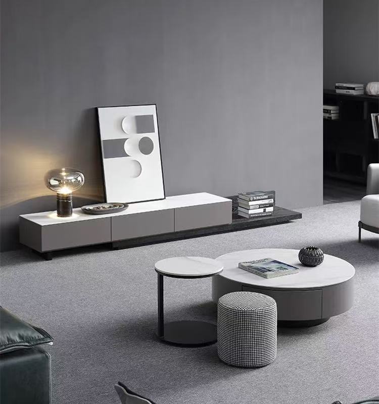 欣家居 雪山白巖板 E1級中纖板 烤漆 茶幾 LPZE441