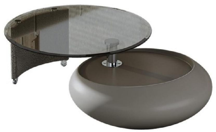 欣家居  鋼化玻璃 E1級中纖板 塑膠腳 茶幾 LPZE443