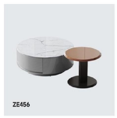 欣家居 爵士白微晶石 淺灰色E1級中纖板 橙色E1級中纖板 松木抽鬥 茶幾 LPZE456