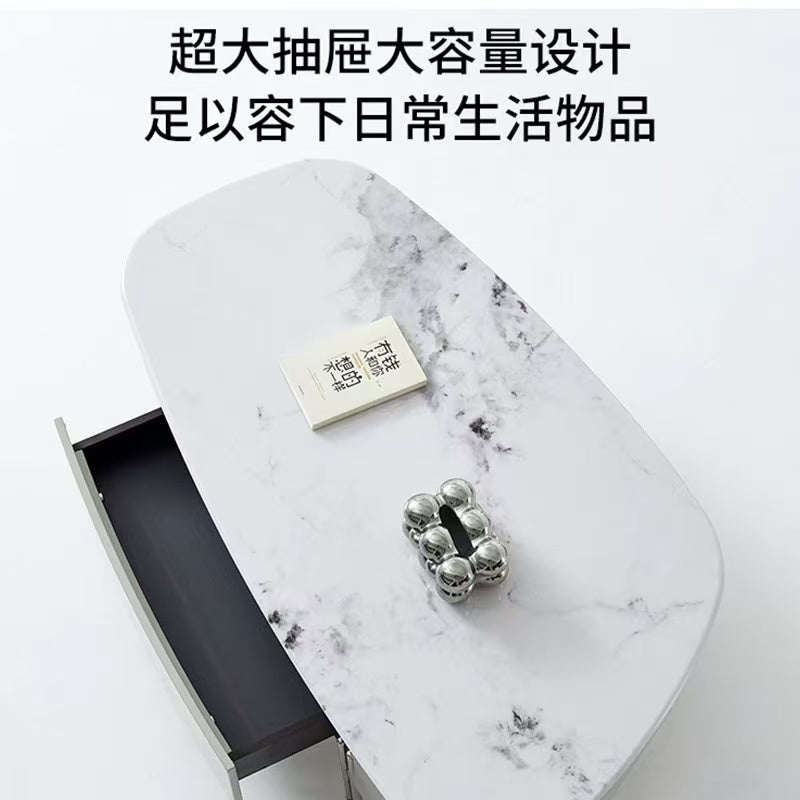 欣家居 潘多拉微晶石 E1級中纖板 201不銹鋼 松木抽鬥 茶幾 LPZE462