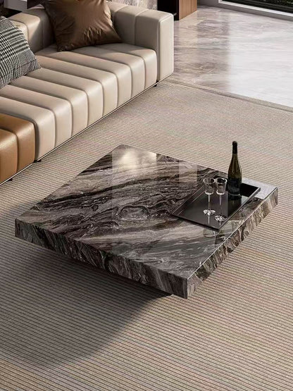 欣家居 威尼斯棕巖板 夾板 不銹鋼 茶幾 LPZE489