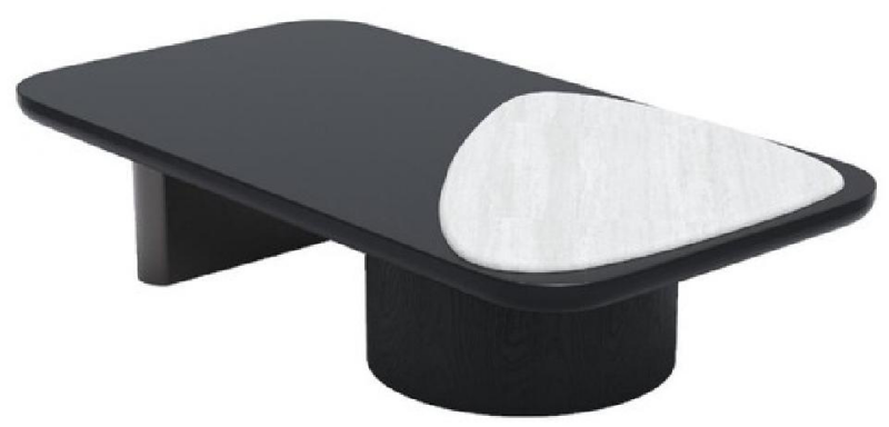 欣家居 環保纖維板 紅橡木皮工藝 啞光超晶石 茶幾 LPZE536